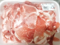 買い物　2021-2-26　中央卸市場　肉の三河屋(国産　冷凍豚小間1008g786)