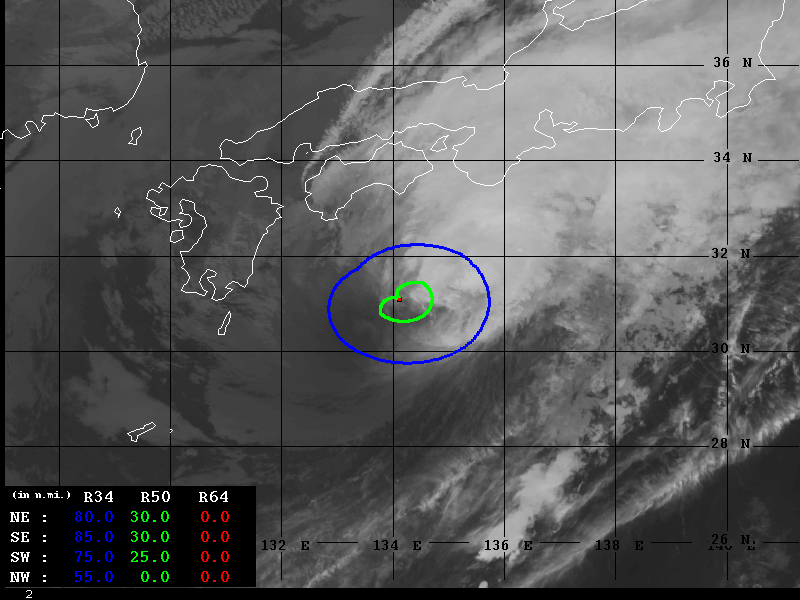 2020年 台風14号 リアルタイム衛星画像