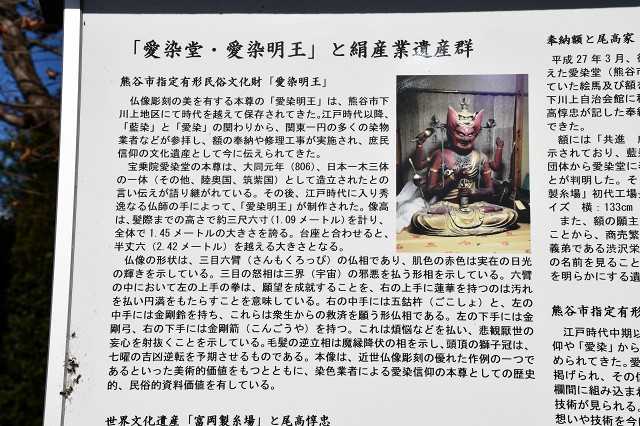 熊谷市指定有形民俗文化財「愛染明王」　説明文