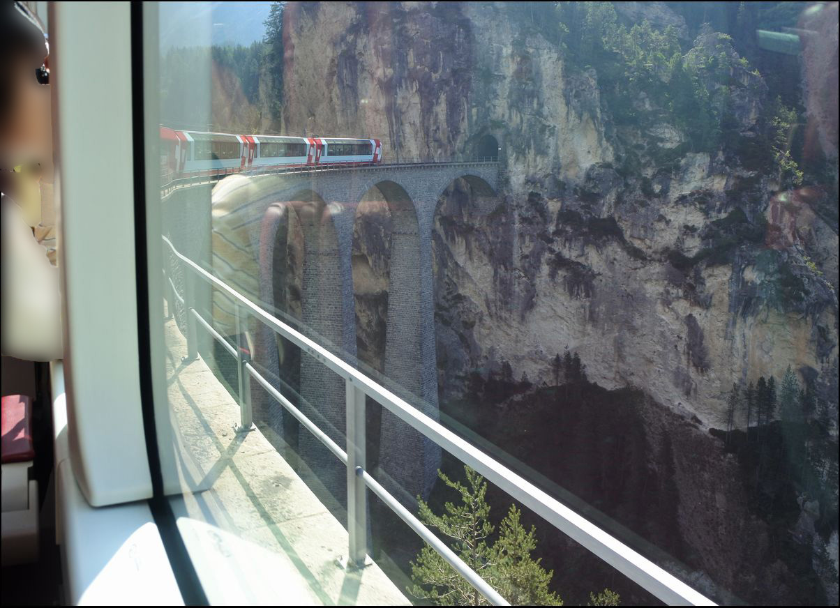 16）スイス氷河特急＠ランドバッサー橋と車内ランチ編
